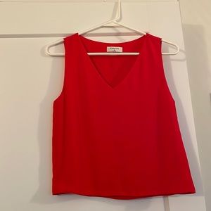 XS Red Babaton Murphy sleeveless blouse